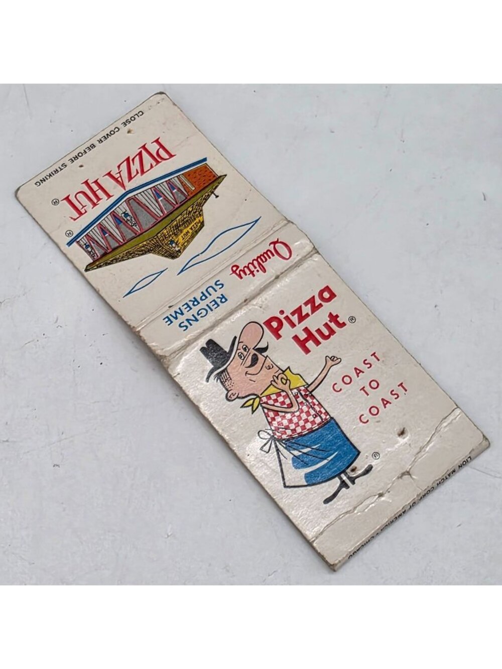 Vintage Pizza Hut Coast To Coast Matchbook Advertising Collectible - Picture 1 of 6